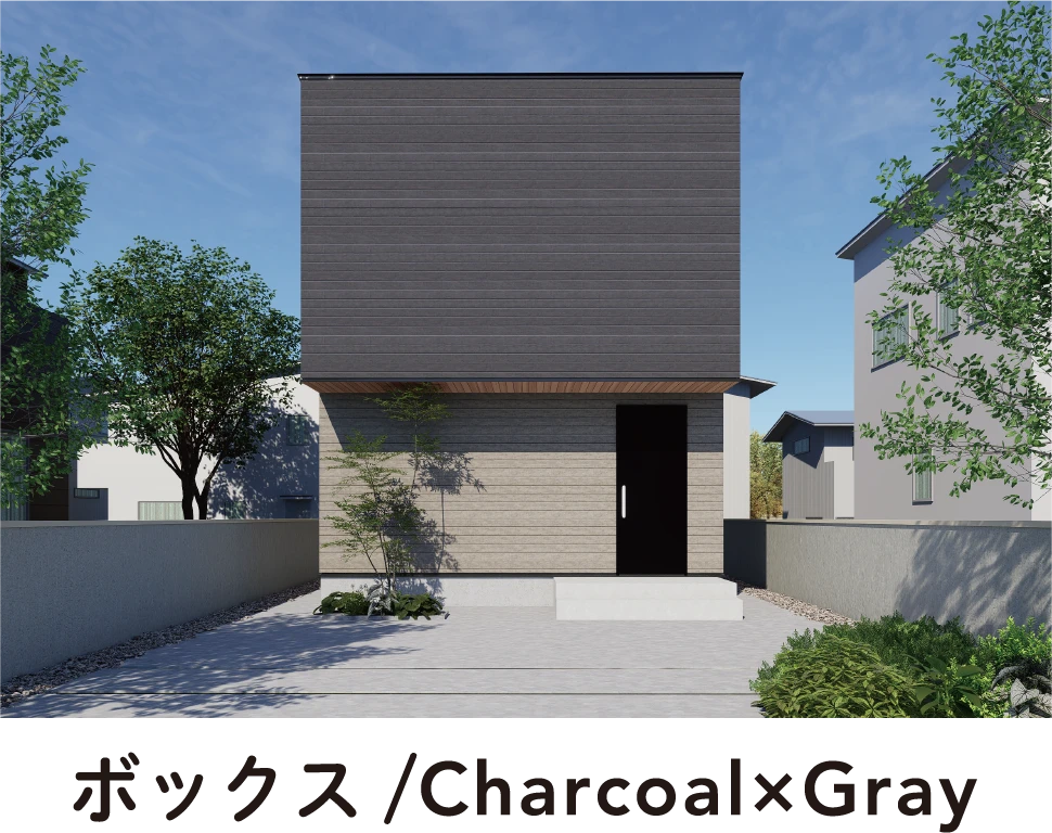 ボックス/Charcoal×Gray