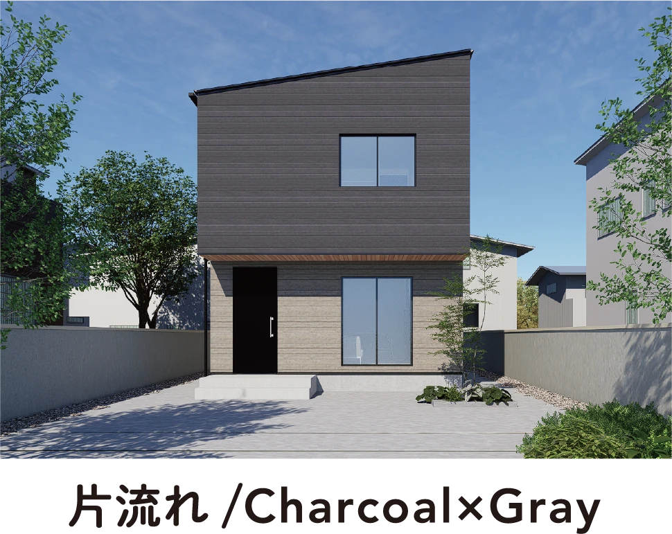 片流れ/Charcoal×Gray/