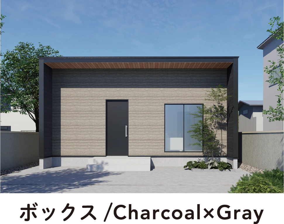 ボックス/Charcoal×Gray