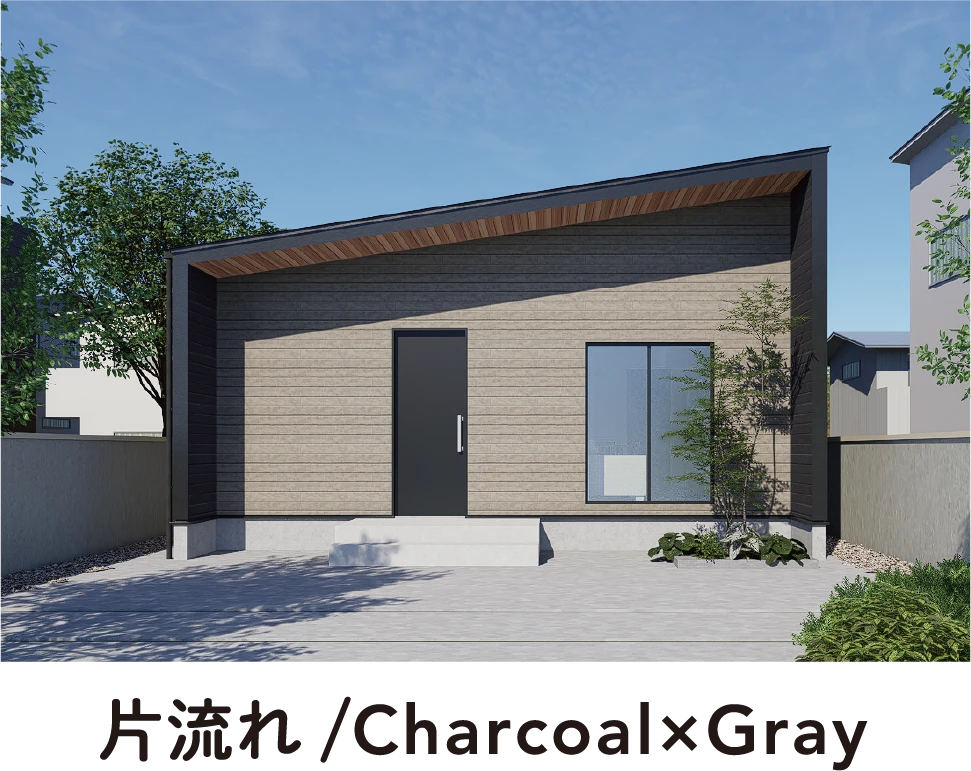 片流れ/Charcoal×Gray/